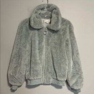 Molly Bracken Light Blue Full Zip Jacket Size Small